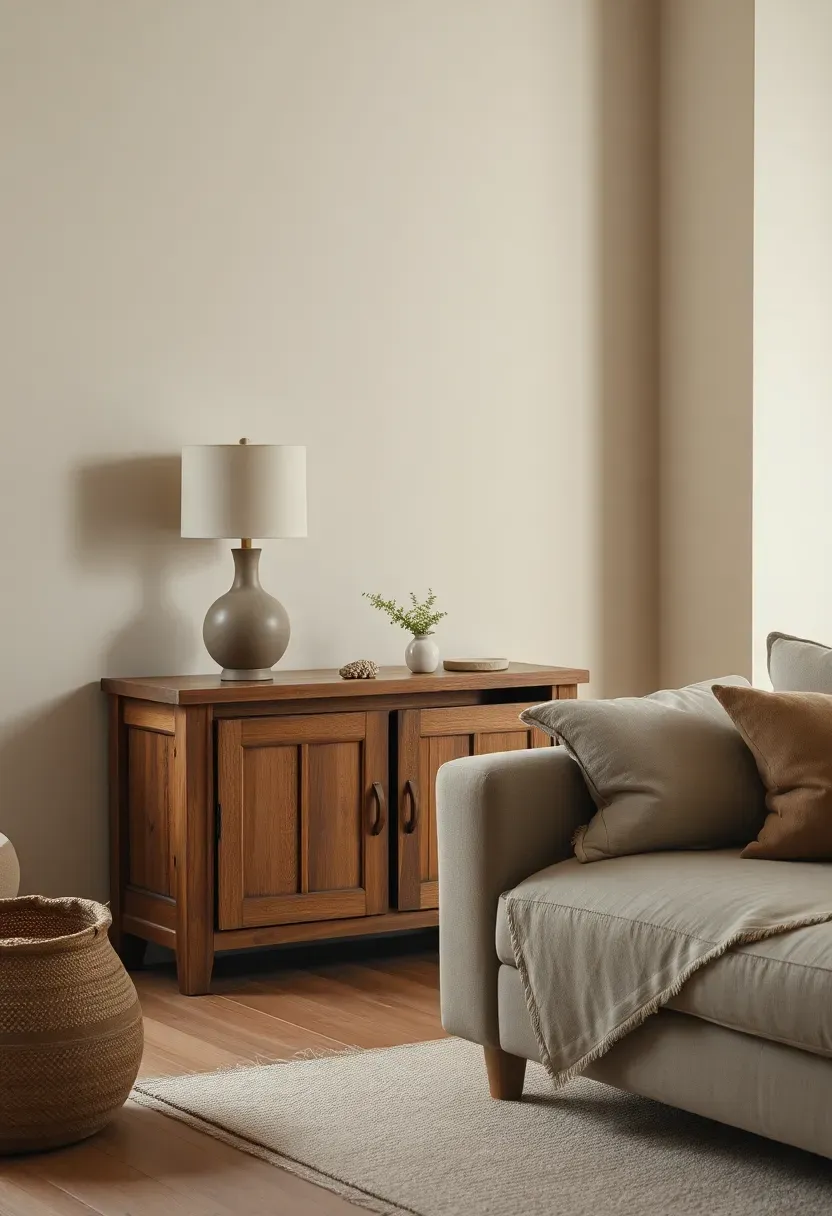 Reclaimed wood console as an entry anchor