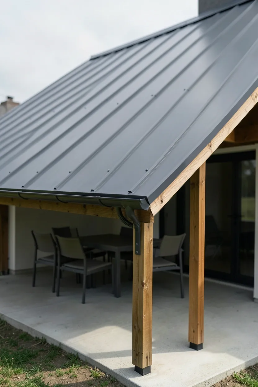 Metal Roof Lean-To Structure