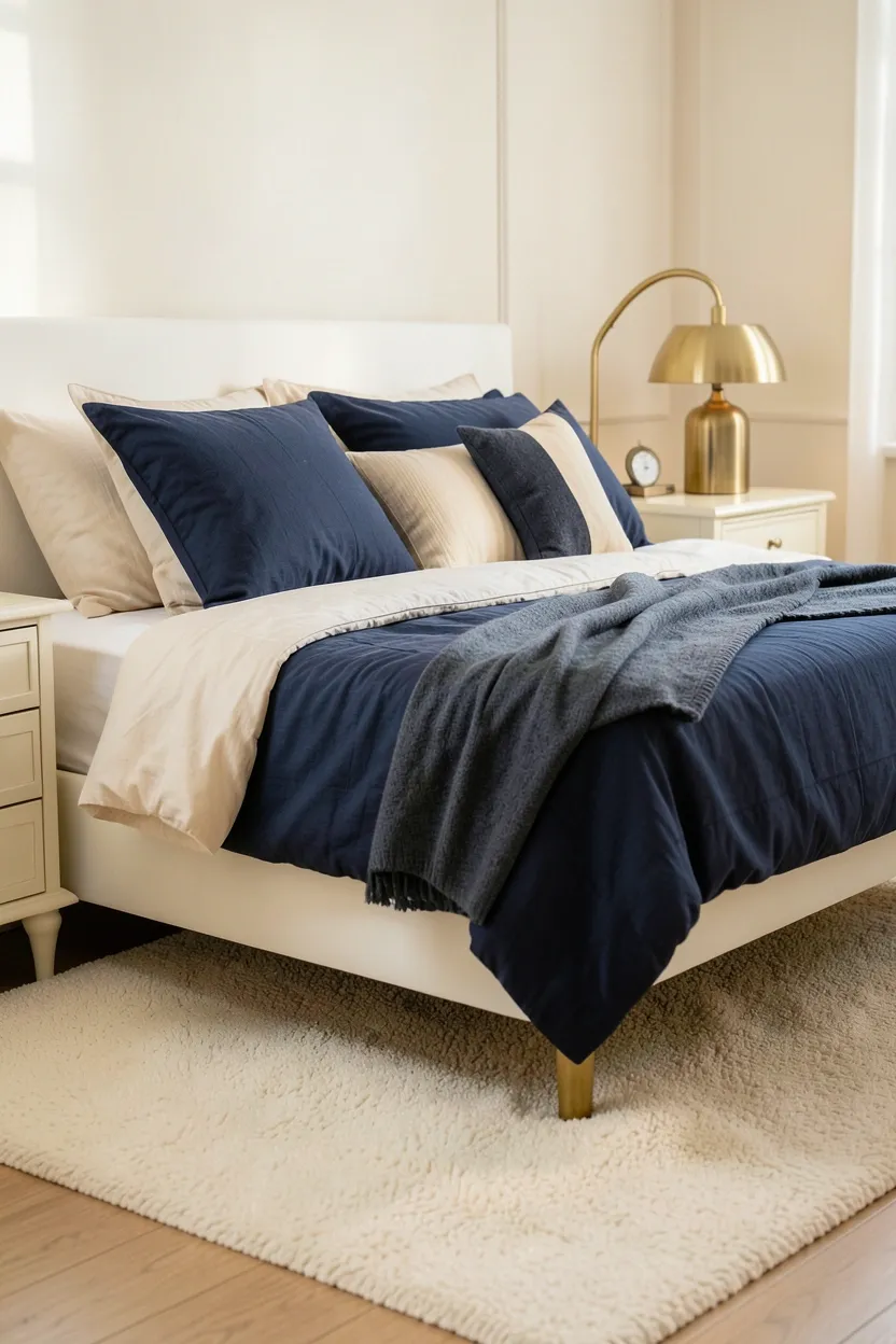 Ombre Blue to Cream Wall Treatment