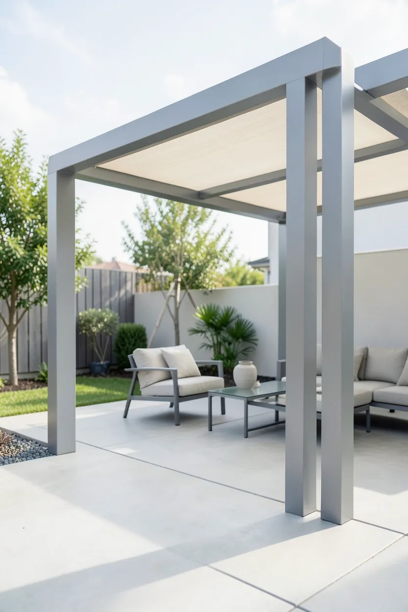 Modern Minimalist Pergola with Clean Lines