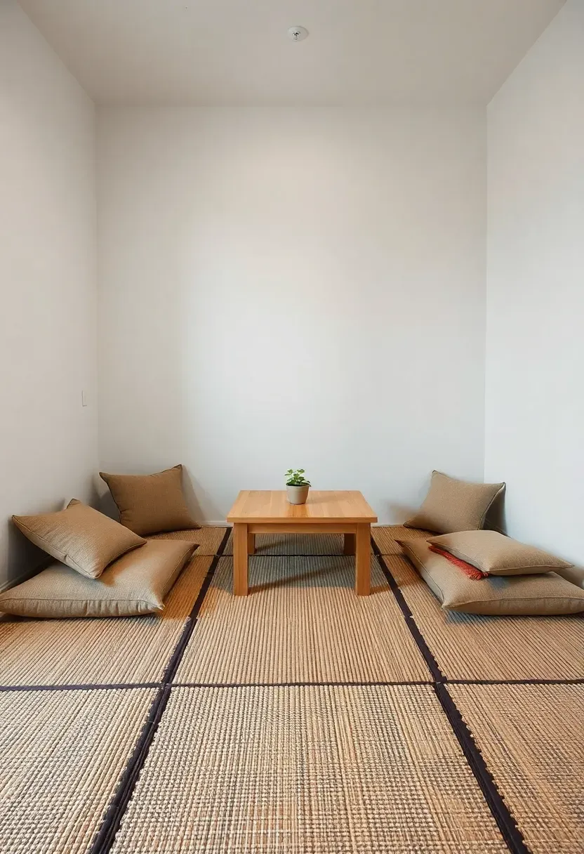 Tatami-Inspired Floor Cushion Corner