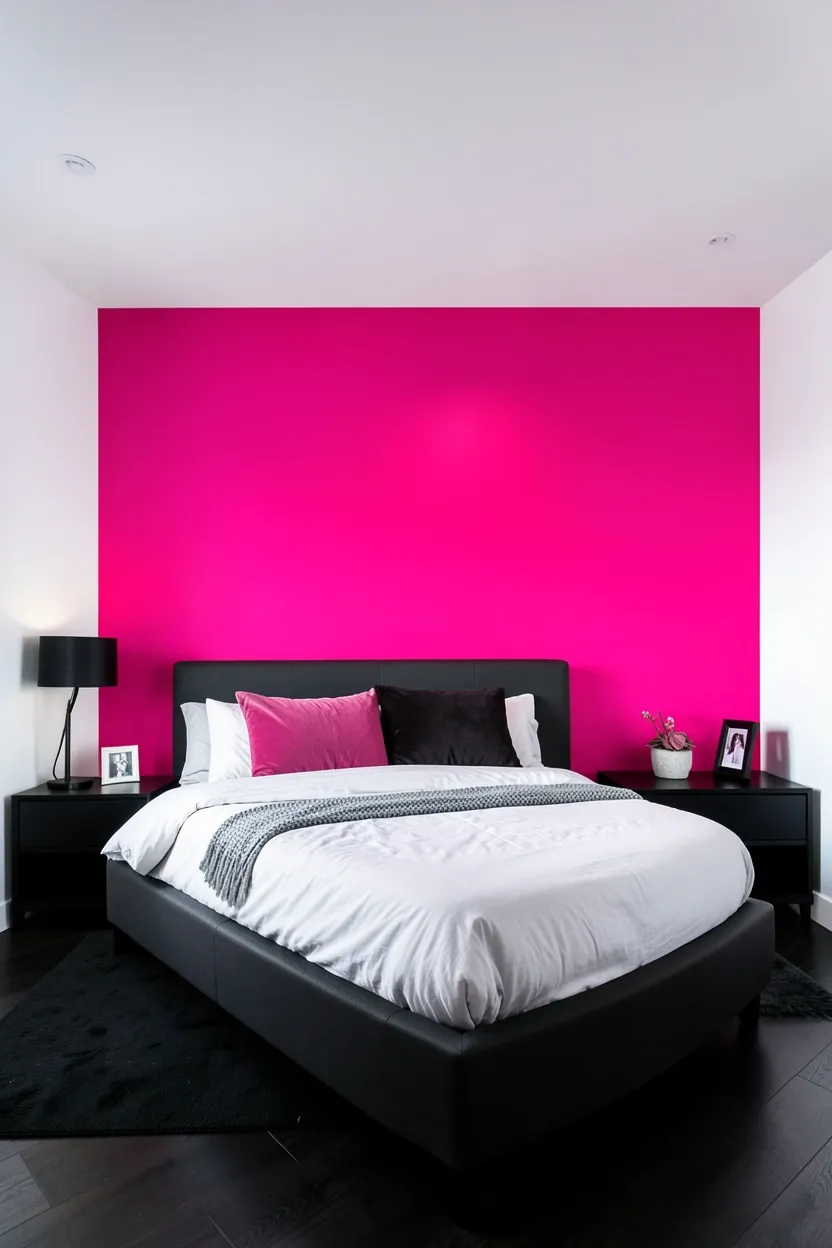 Hot Pink Statement Wall