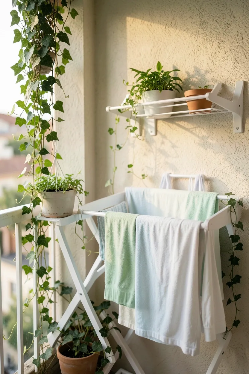 Drying Rack with Hanging Plants