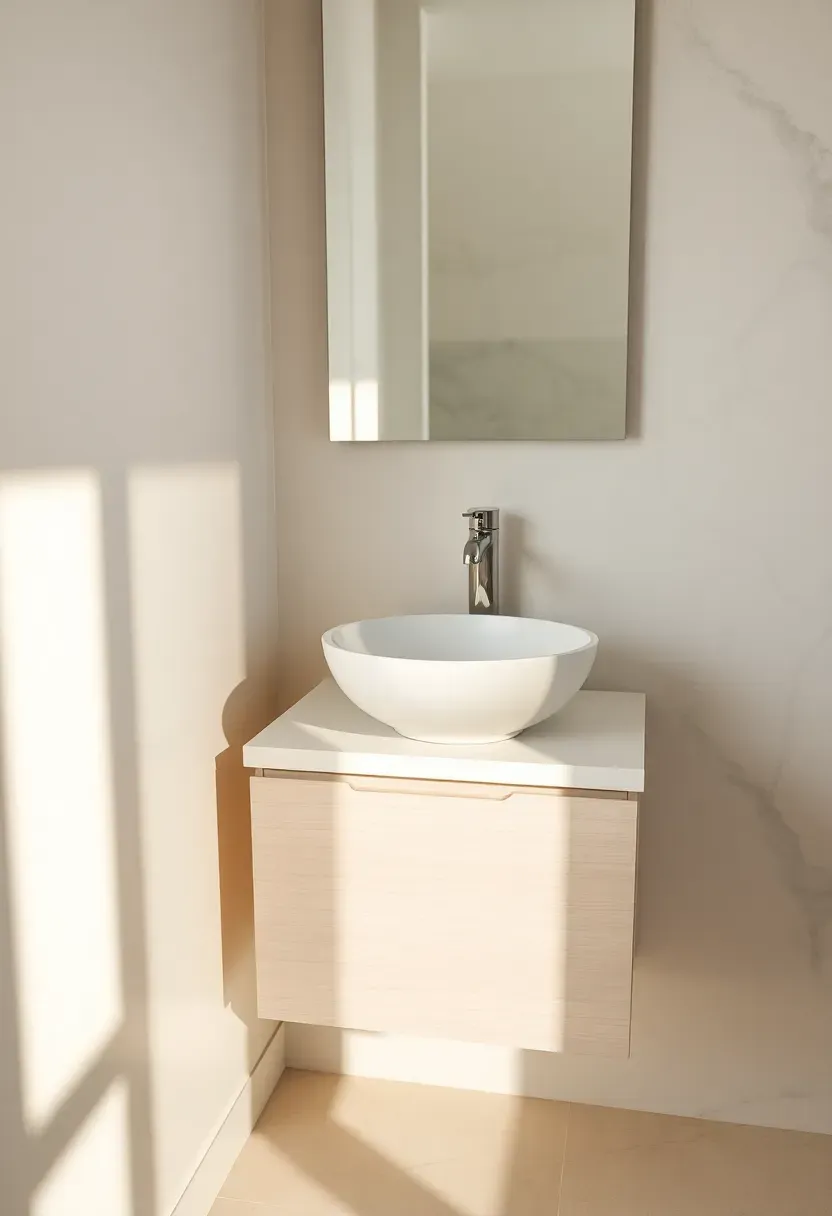 Wall-mounted petite vanity