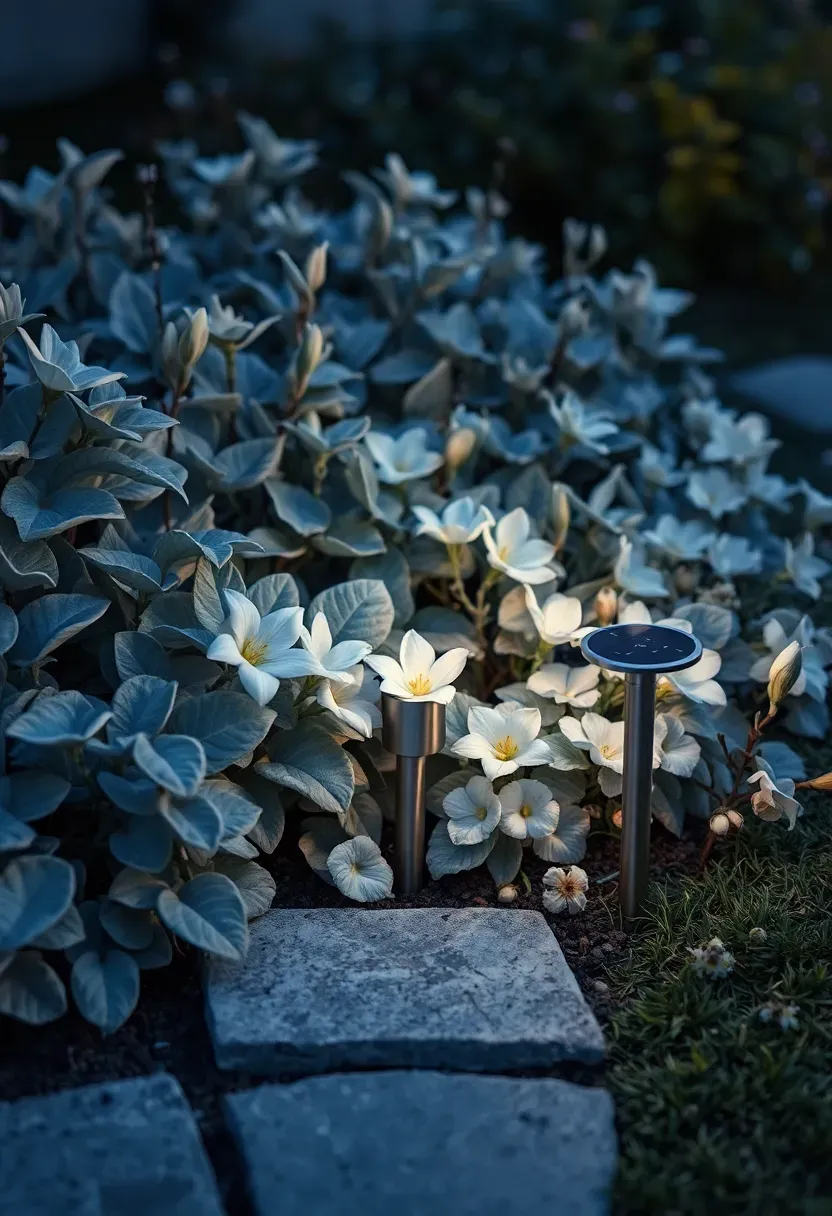 Moonlight planting palette with silver leaves