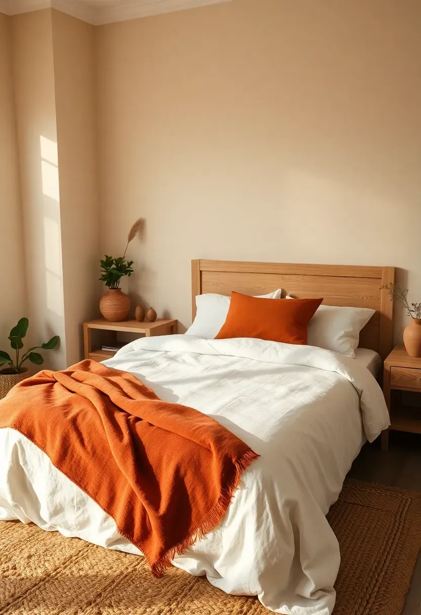 Earth tone palette with terracotta accents