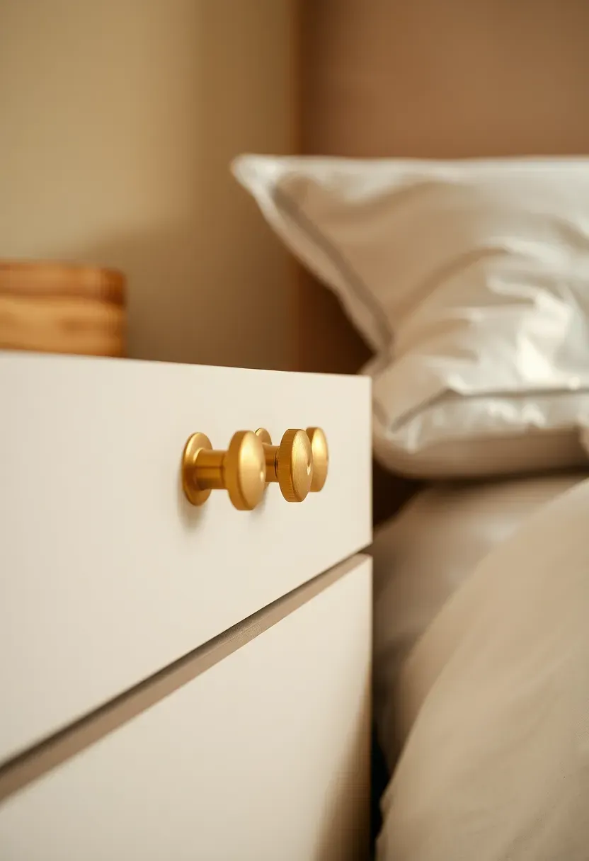 Coordinated brass hardware details