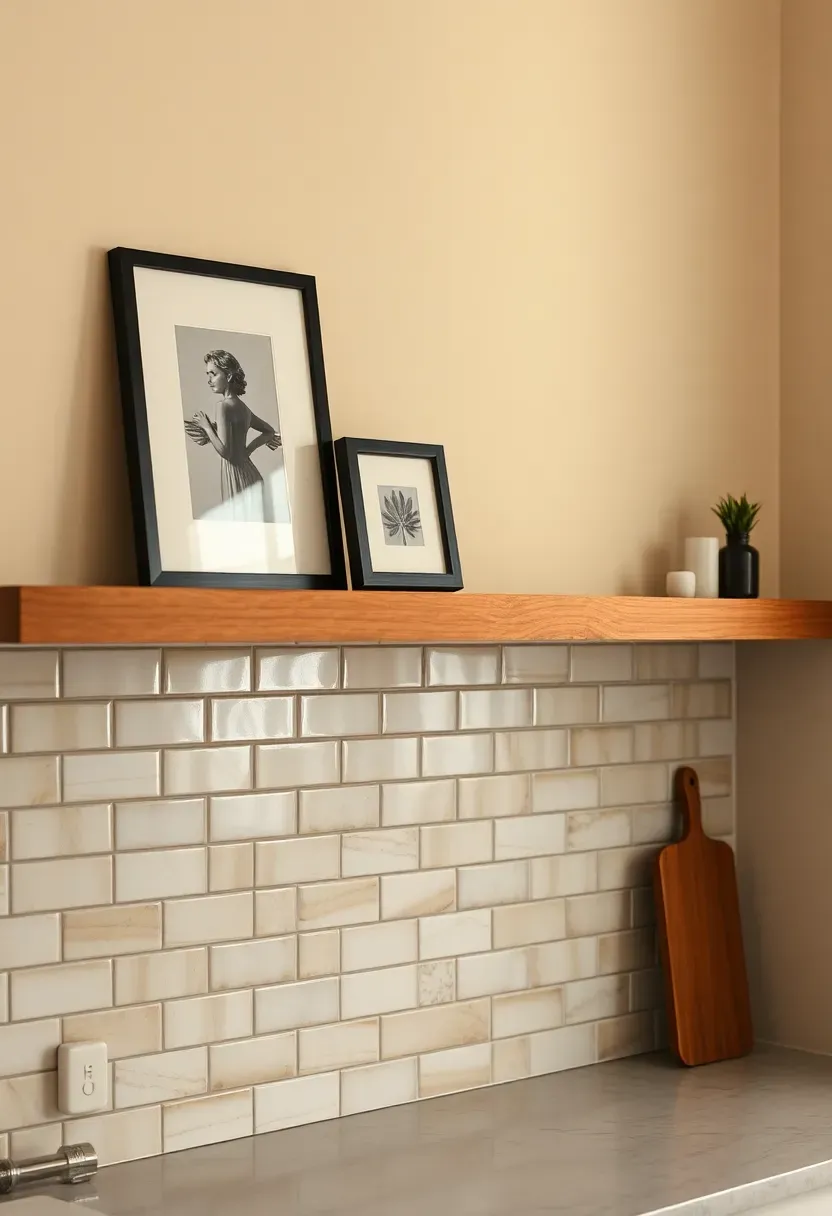 Wood picture rail display ledge