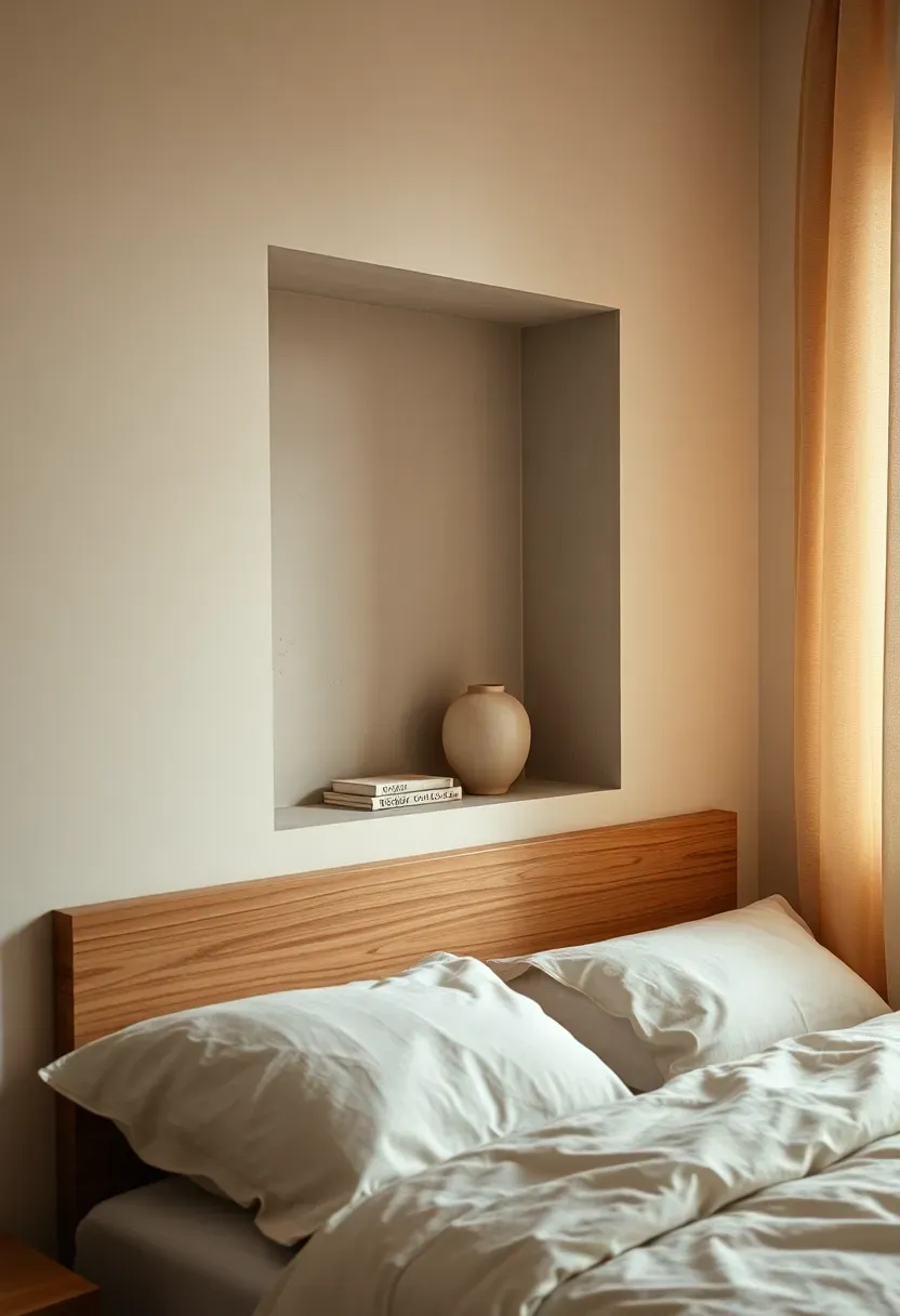 Concrete plaster niche shelf