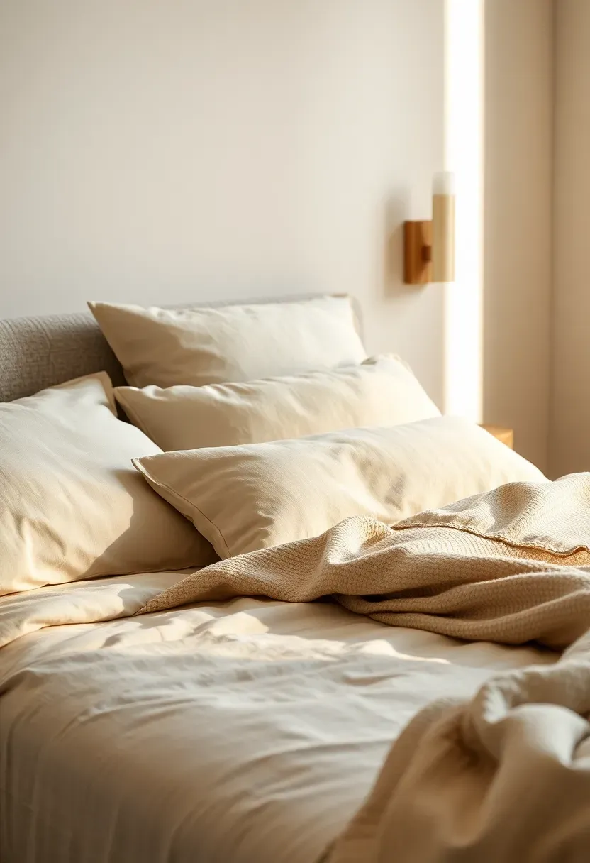 Soft-textile cocoon with sleep-first layout