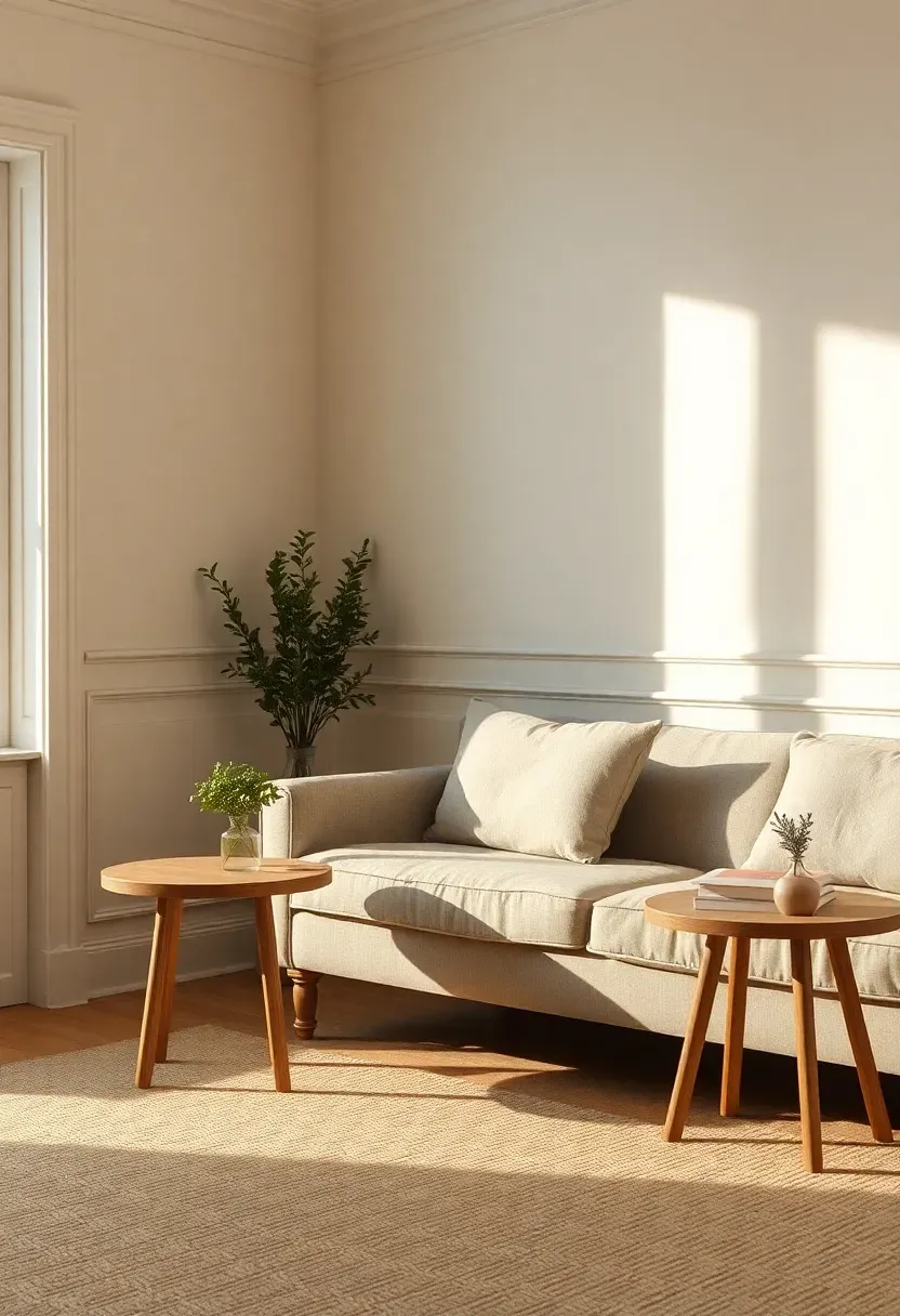 Soft wall molding with warm neutral paint