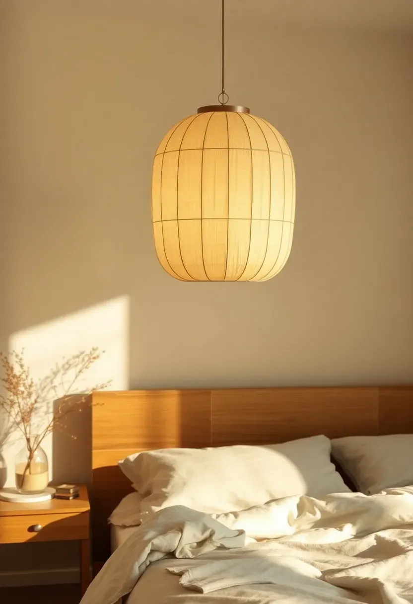 Paper lantern pendant glow