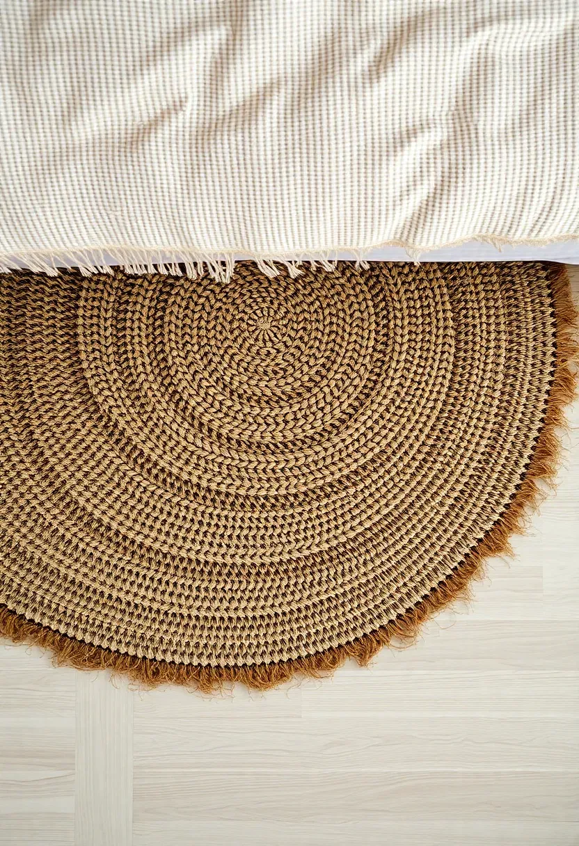 Hemp Rug Layered Over Jute