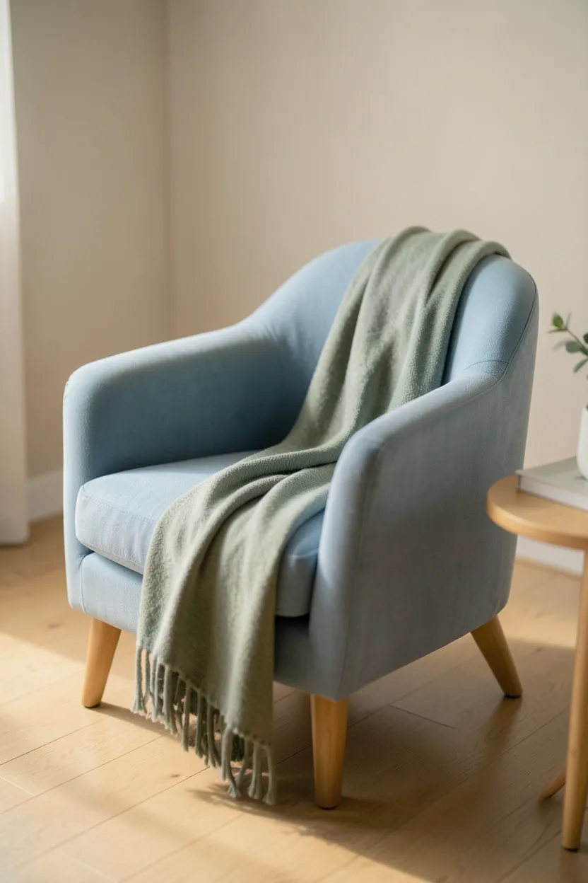 5 Blue and Green Minimalist Living Room Ideas for Renters