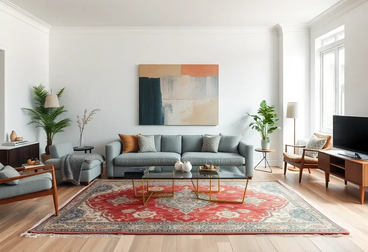 Eclectic Minimalist Living Room
