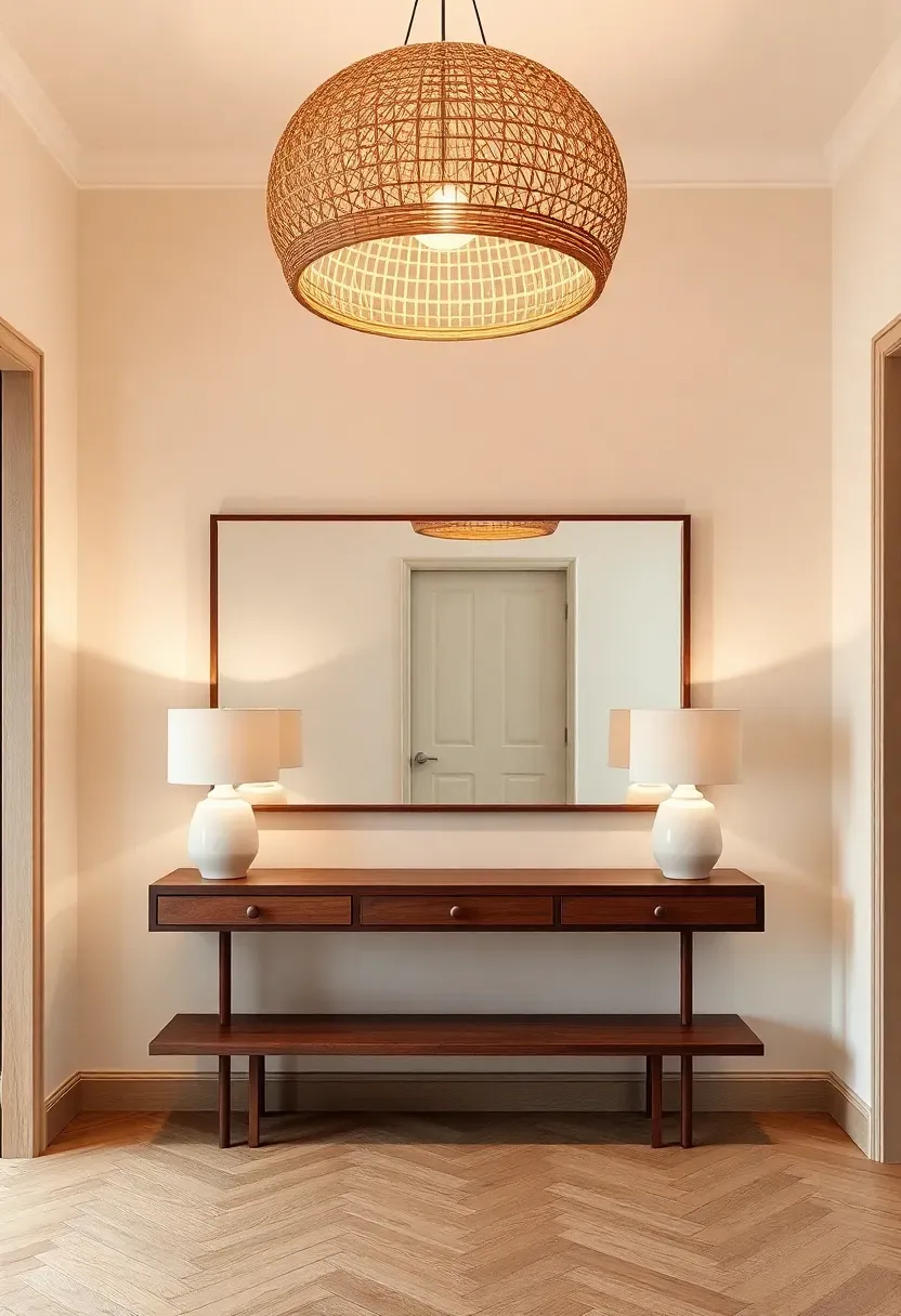Contemporary apartment balcony at dusk with warm LED string lights wrapped loosely around a pergola frame, solar-powered stake lights in a planter box, and a weather-resistant wall lantern beside the sliding door casting an inviting amber glow