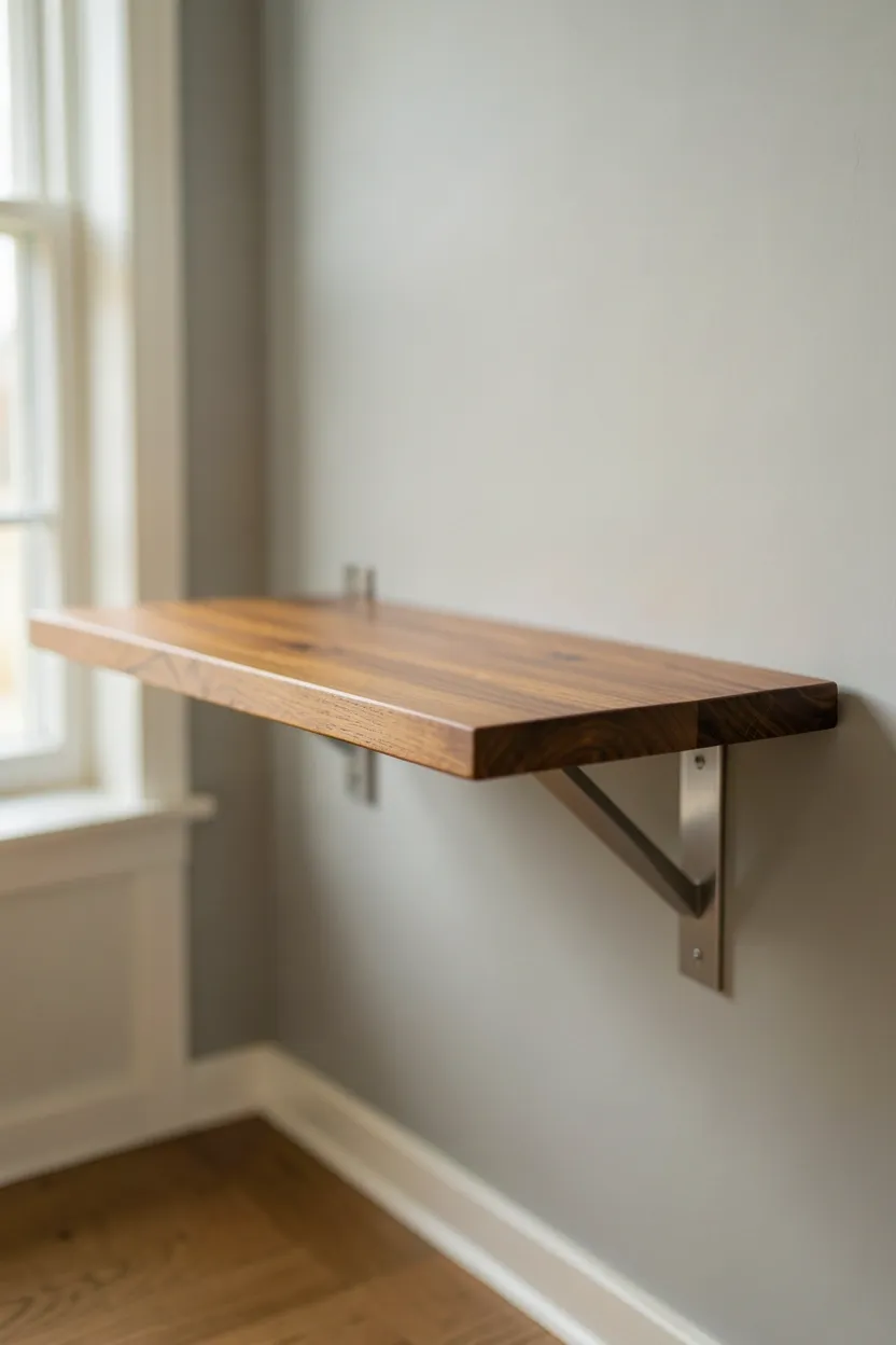 Wall-Mounted Drop-Leaf Table