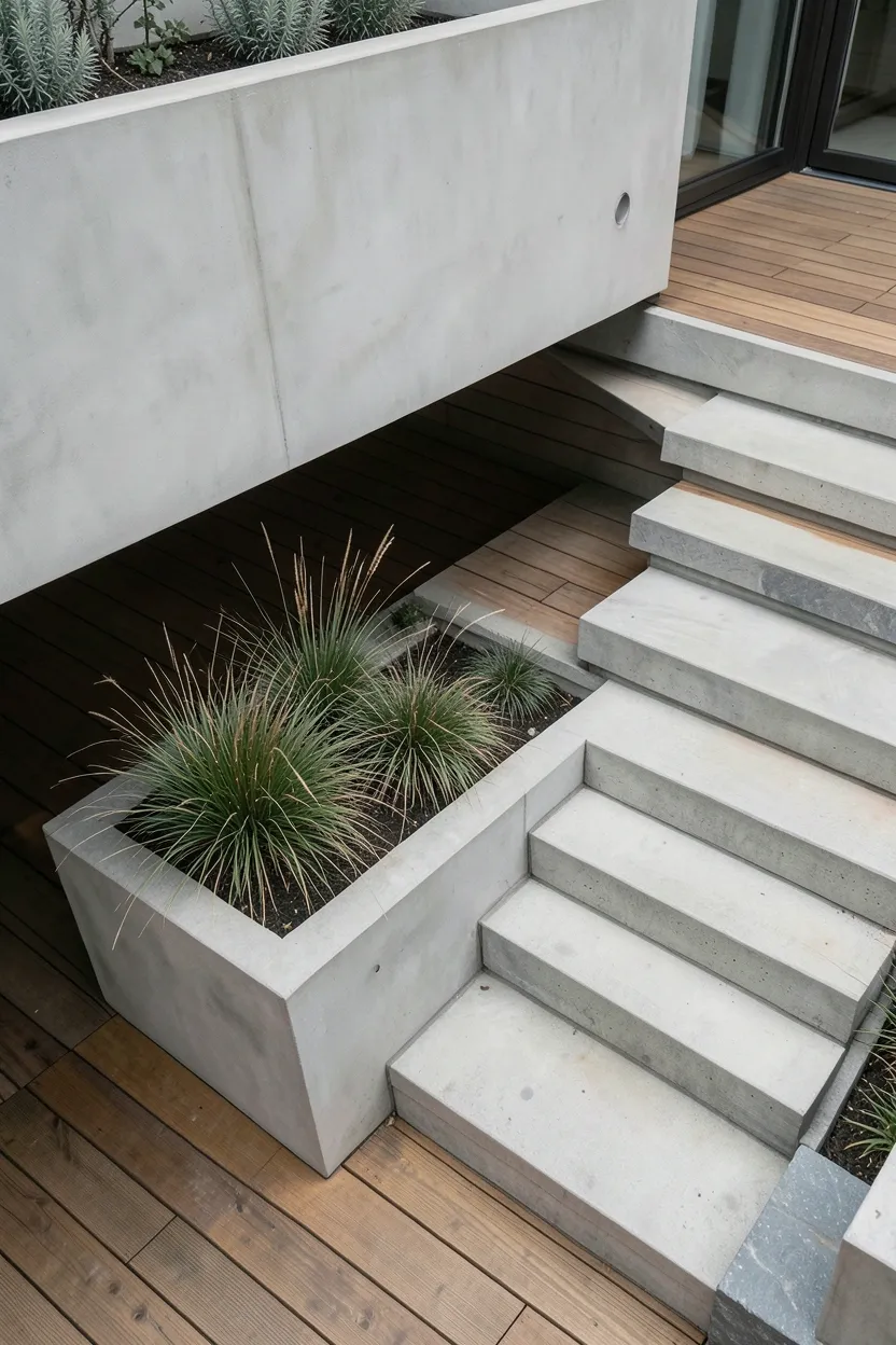 Multi-Level Patio with Transitional Steps
