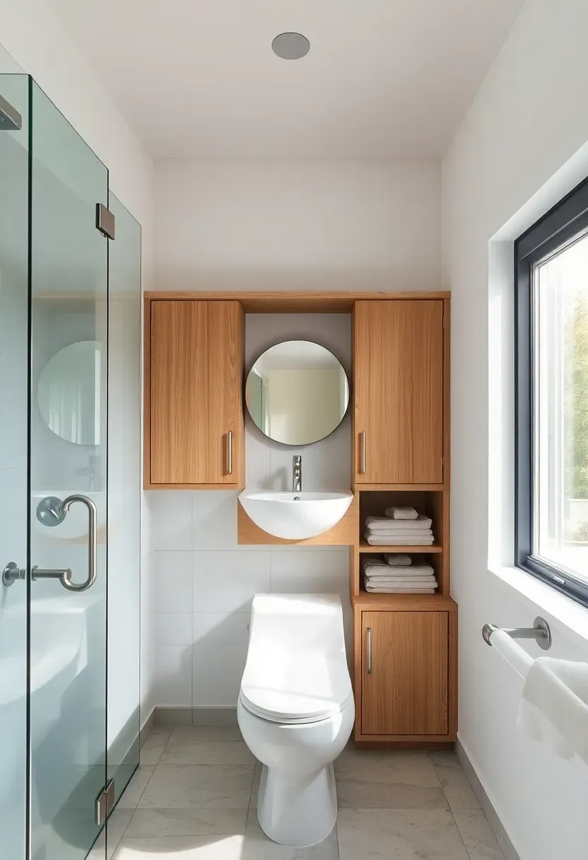 Three-quarter bathroom with sink, toilet, and standing shower but no bathtub