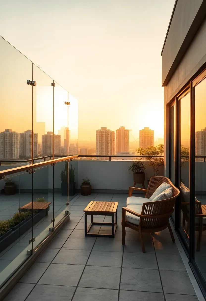 Glass windbreak railing