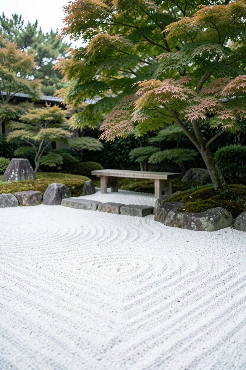 Zen-Inspired Gravel Garden Patio
