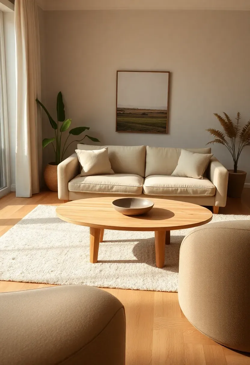 Curved Circulation with an Organic Coffee Table