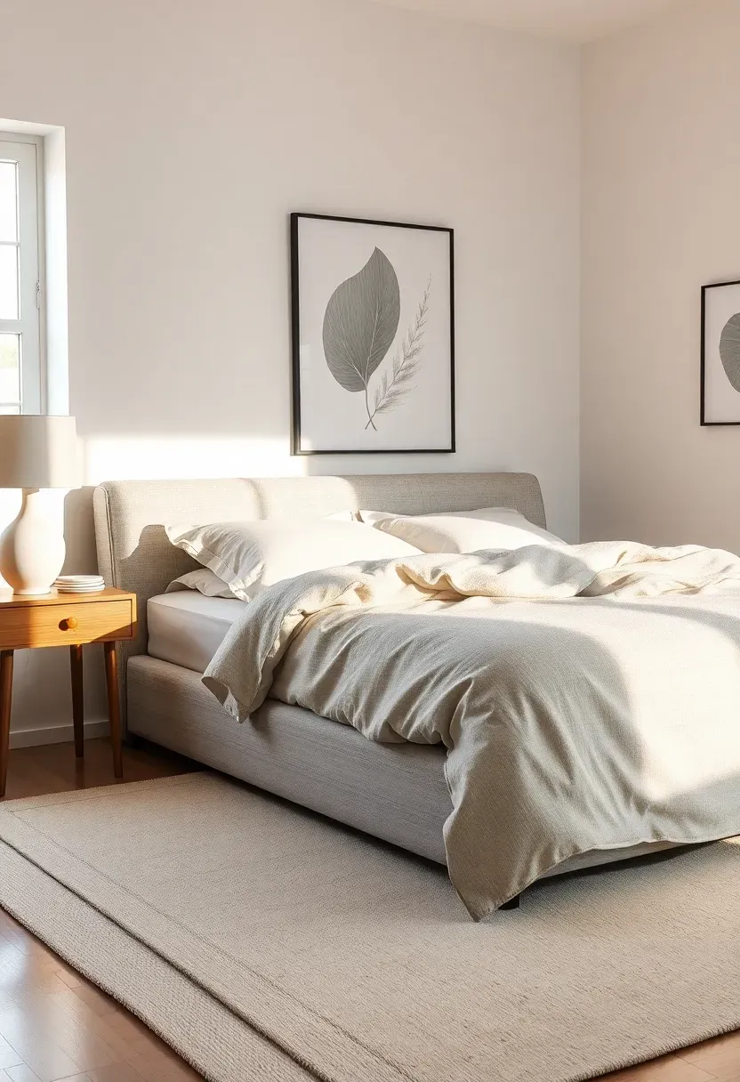 Light Gray Upholstered Headboard Focus