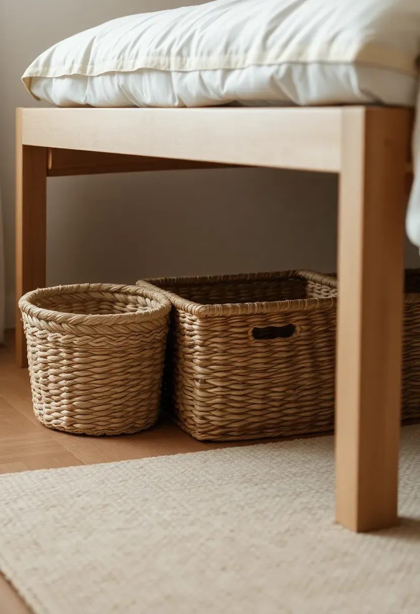 Woven storage baskets