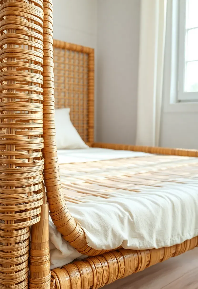 Woven Rattan Bed Frame