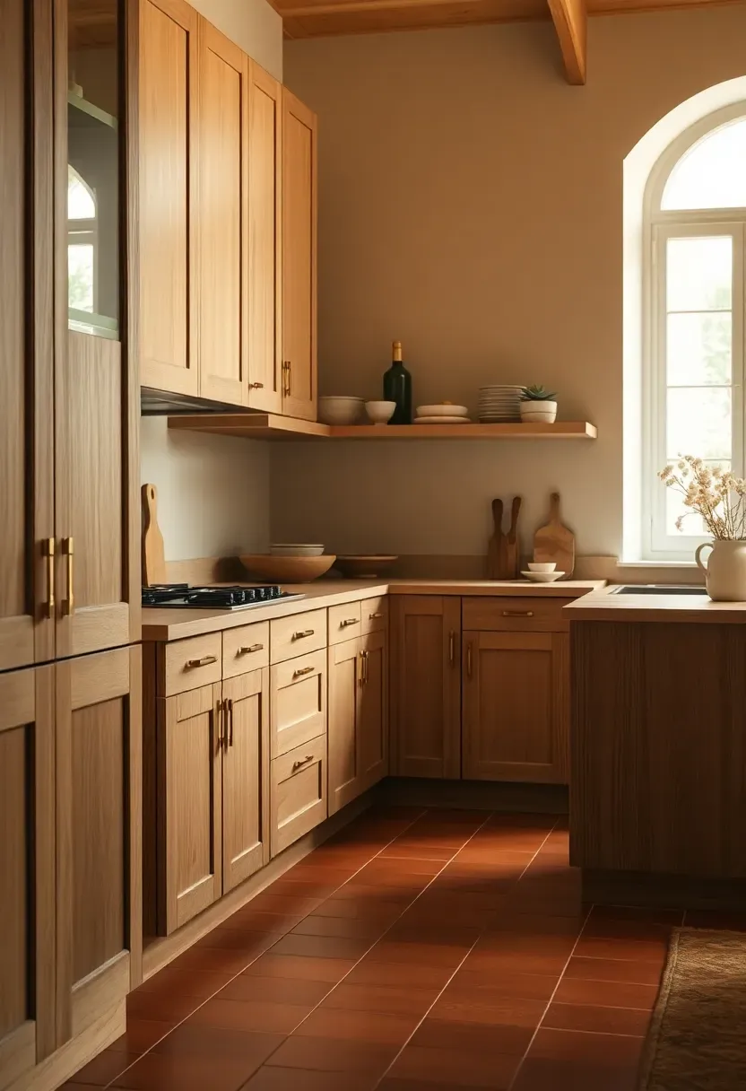 Terracotta tile with wood base