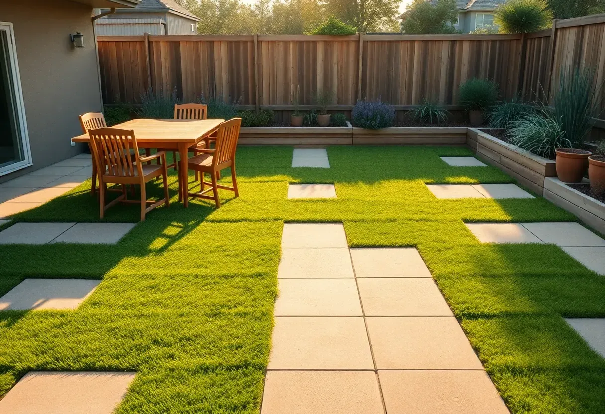 25 Backyard Ideas with Pavers and Turf