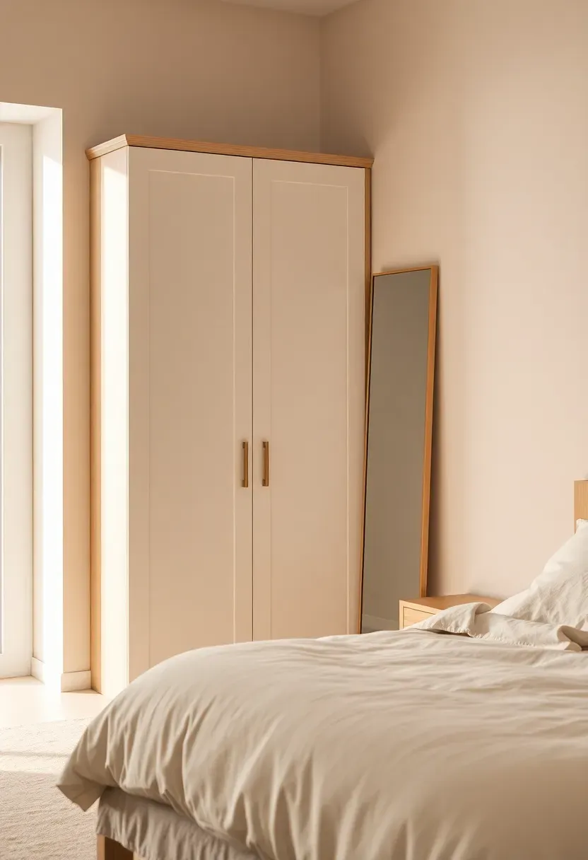 Tall wardrobe plus mirror expansion layout