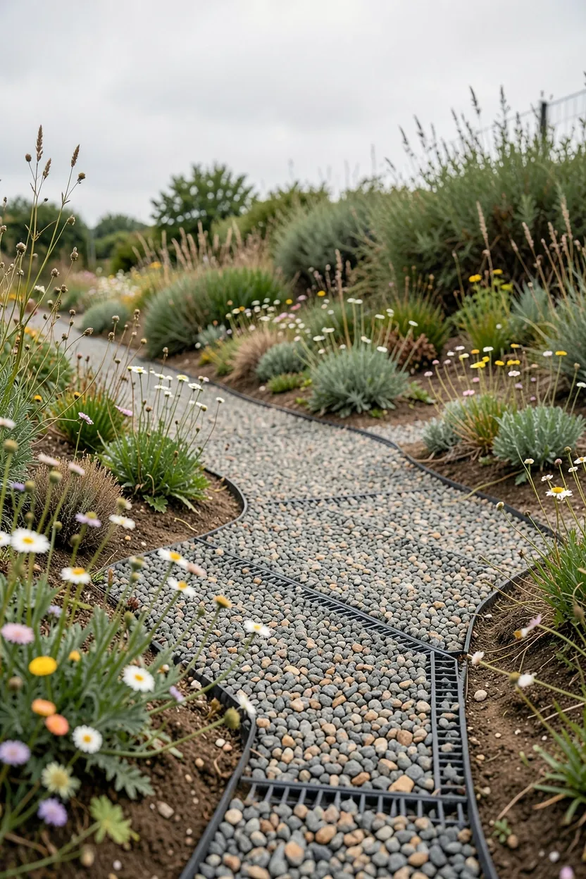 Eco-Friendly Permeable Gravel Patio