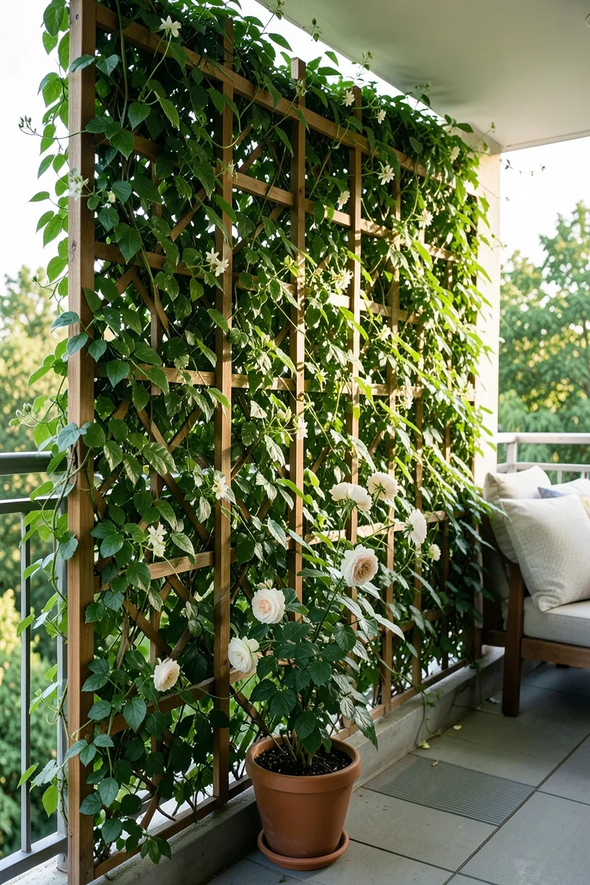 Privacy Screen with Greenery