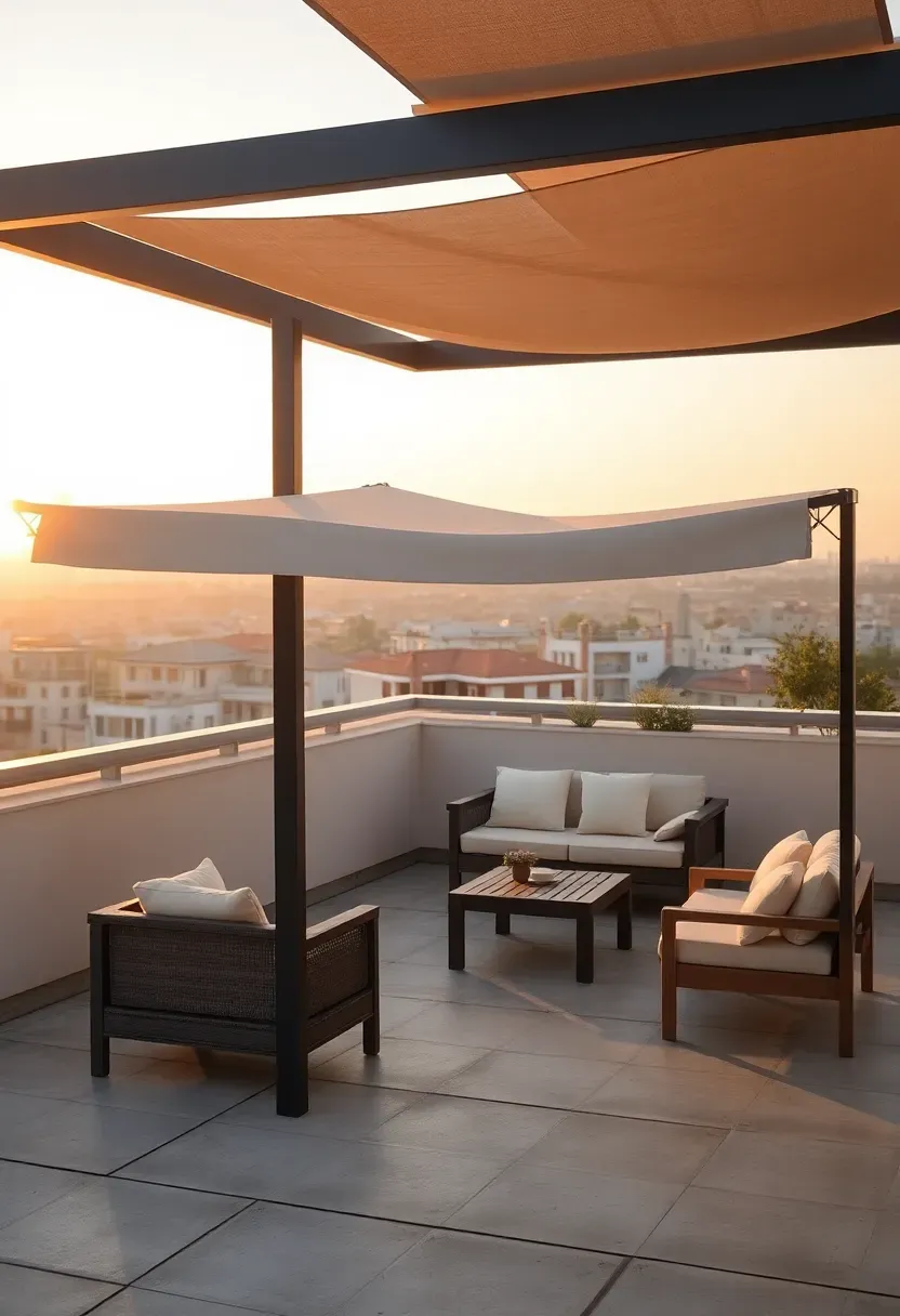 Canvas pergola shade