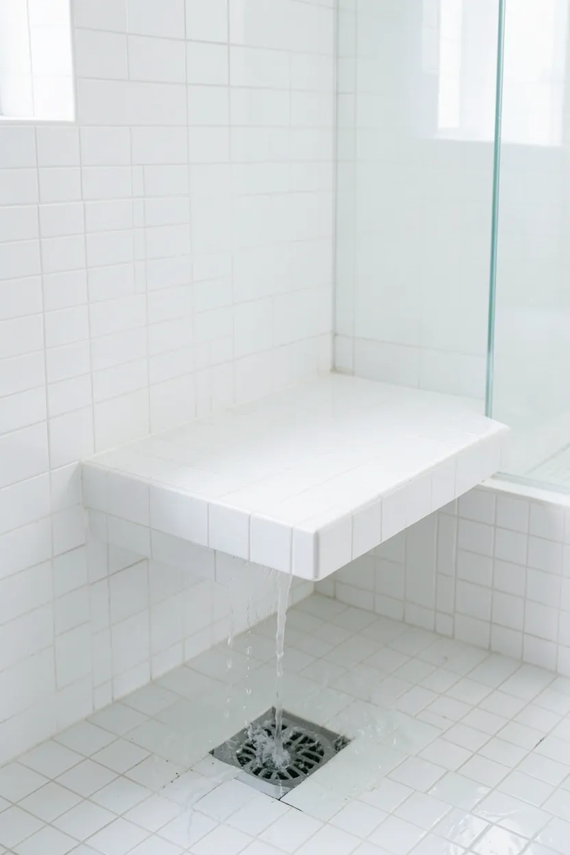 Bench in Shower for Relaxation