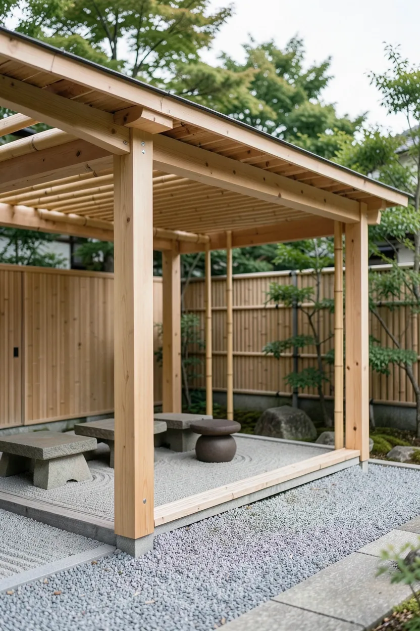 Zen-Inspired Pergola