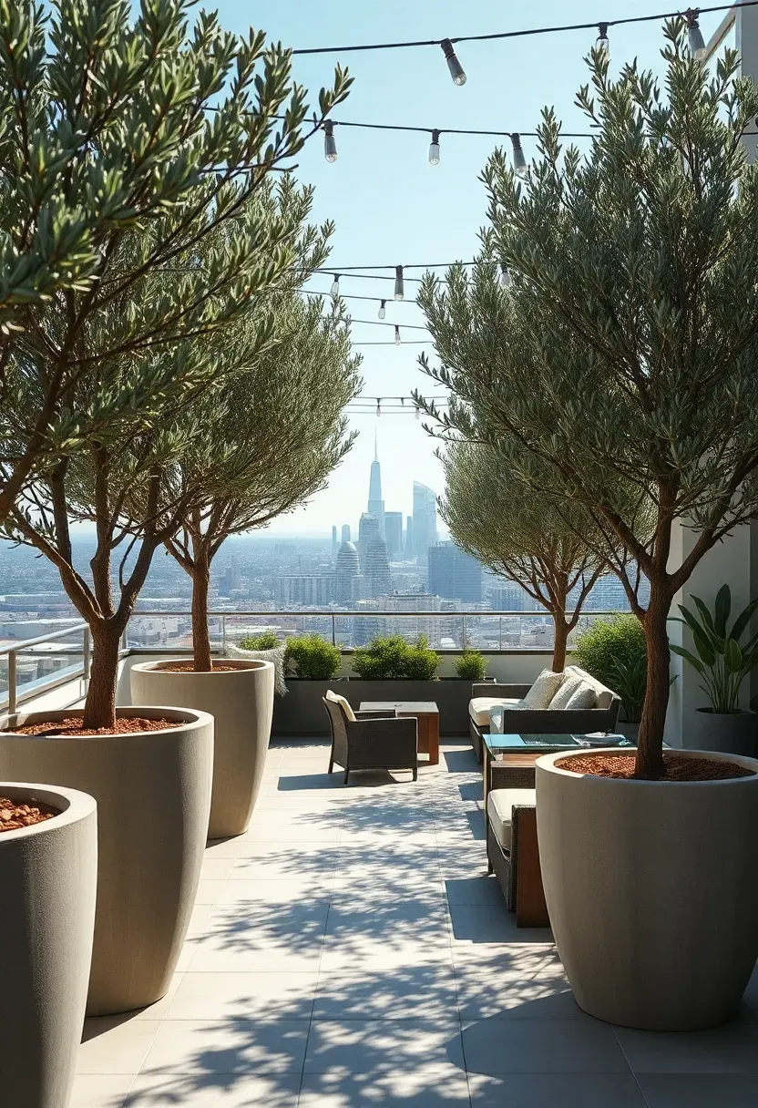 Dwarf tree planters for shade