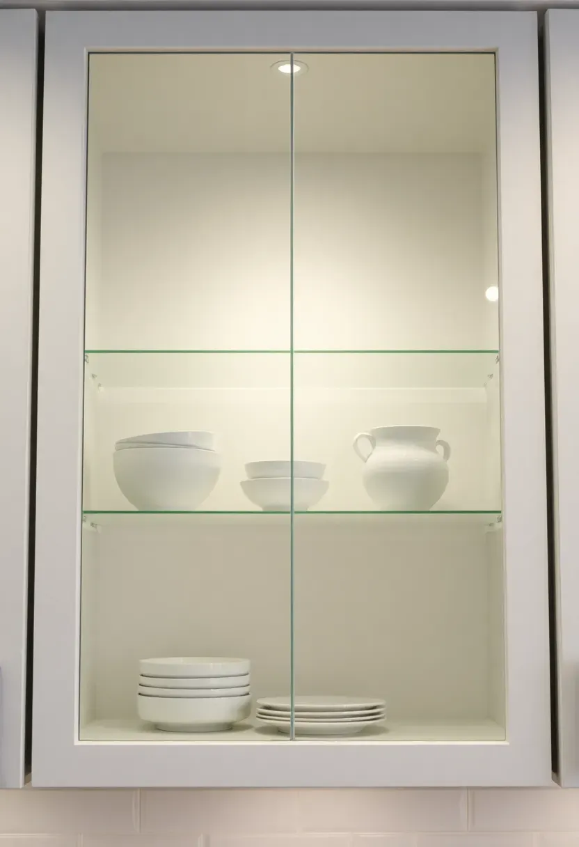 Frameless glass cabinet inserts