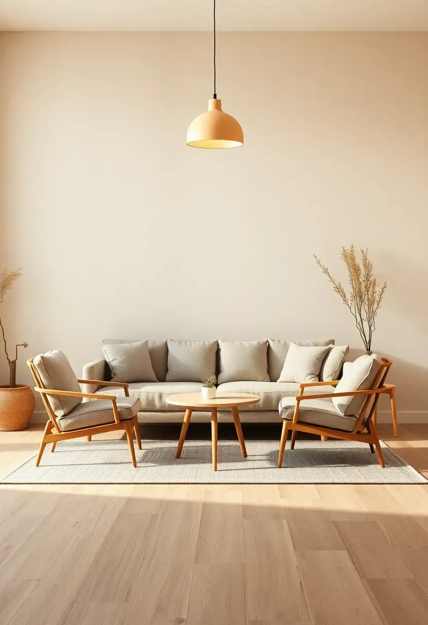 Warm-White Pendant Above the Conversation Ring