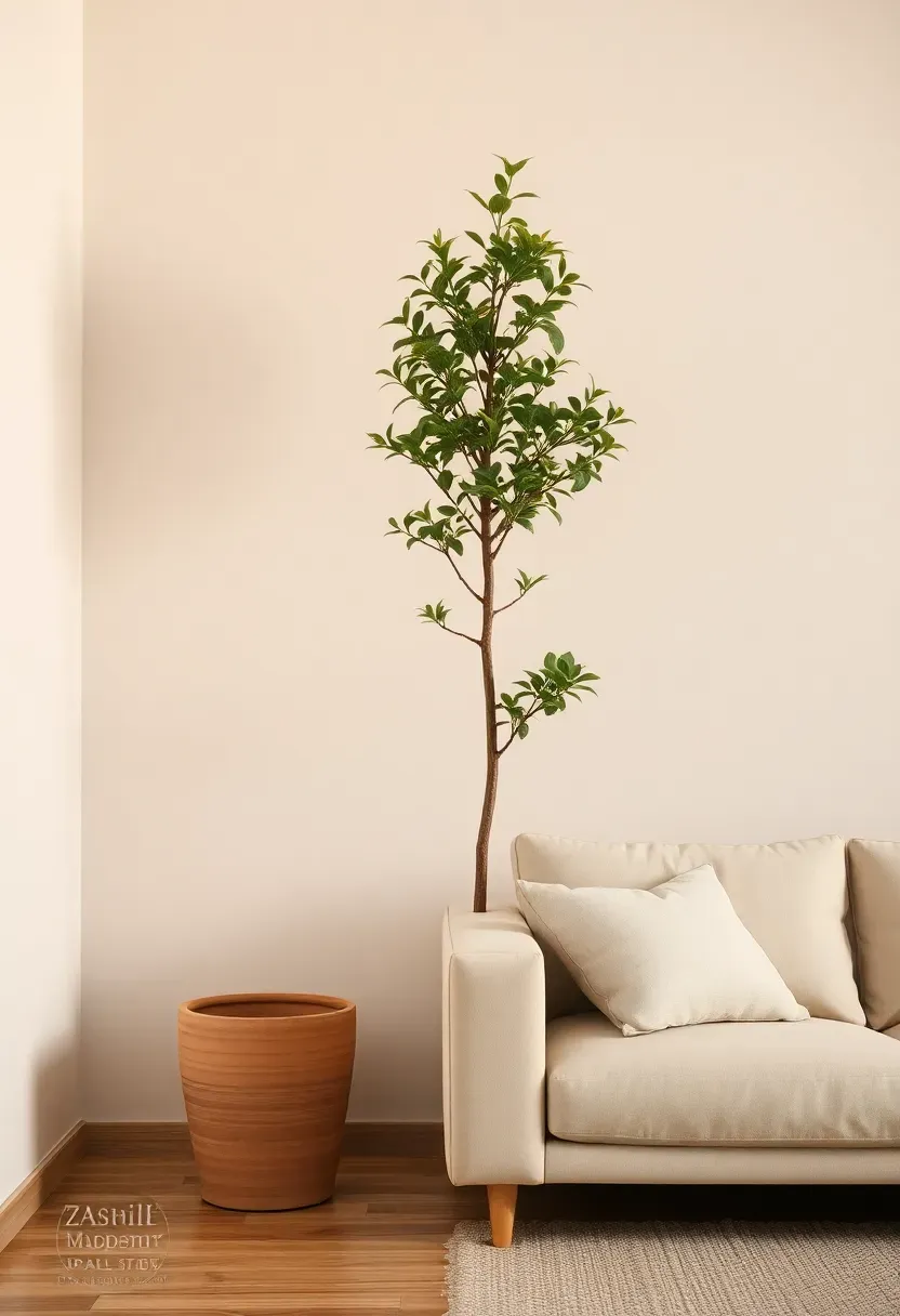 Plant Uplight Corner With One Tree