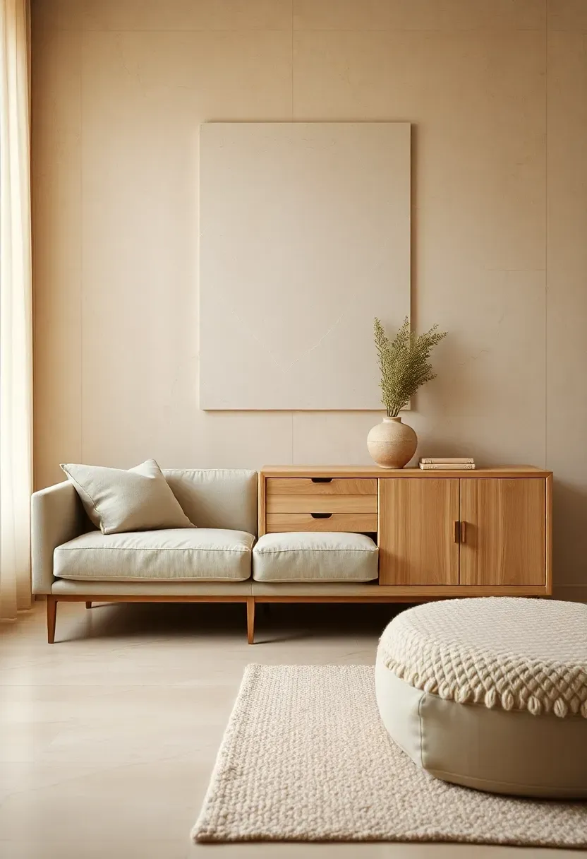 Stone-and-Oak Focal Wall