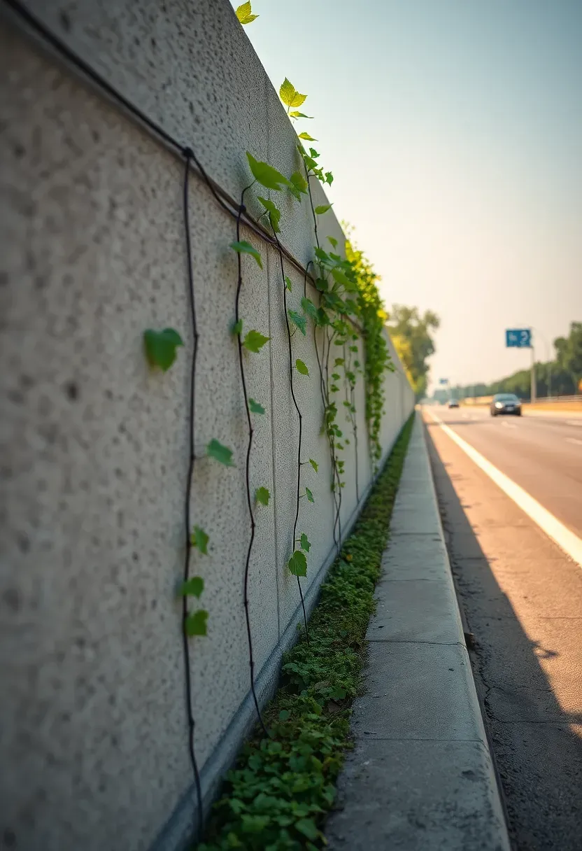 Roadside sound-buffer walls