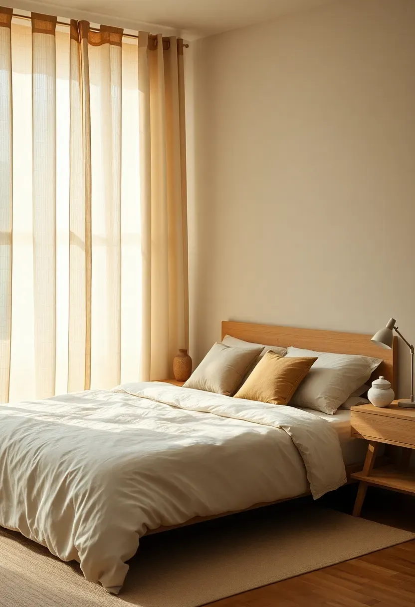 Ramie curtain panels that mimic shoji light