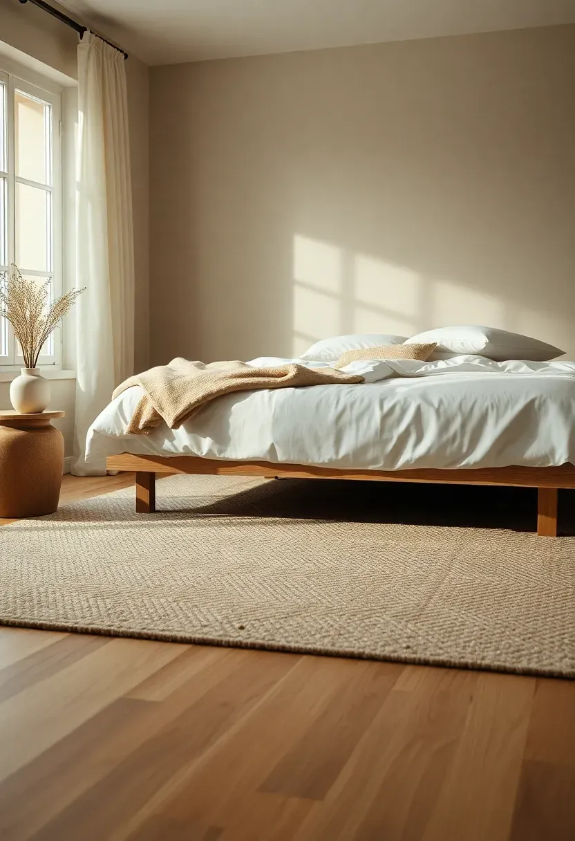 Low-pile area rug to warm bare floors