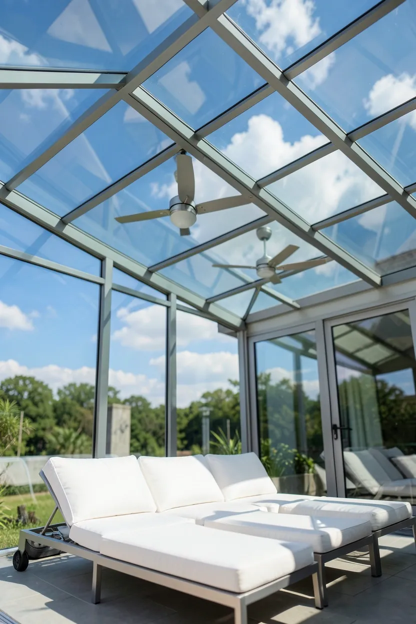 Glass Roof Patio Cover
