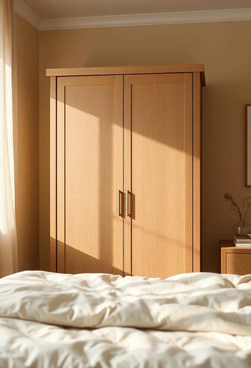 Oak veneer wardrobe front