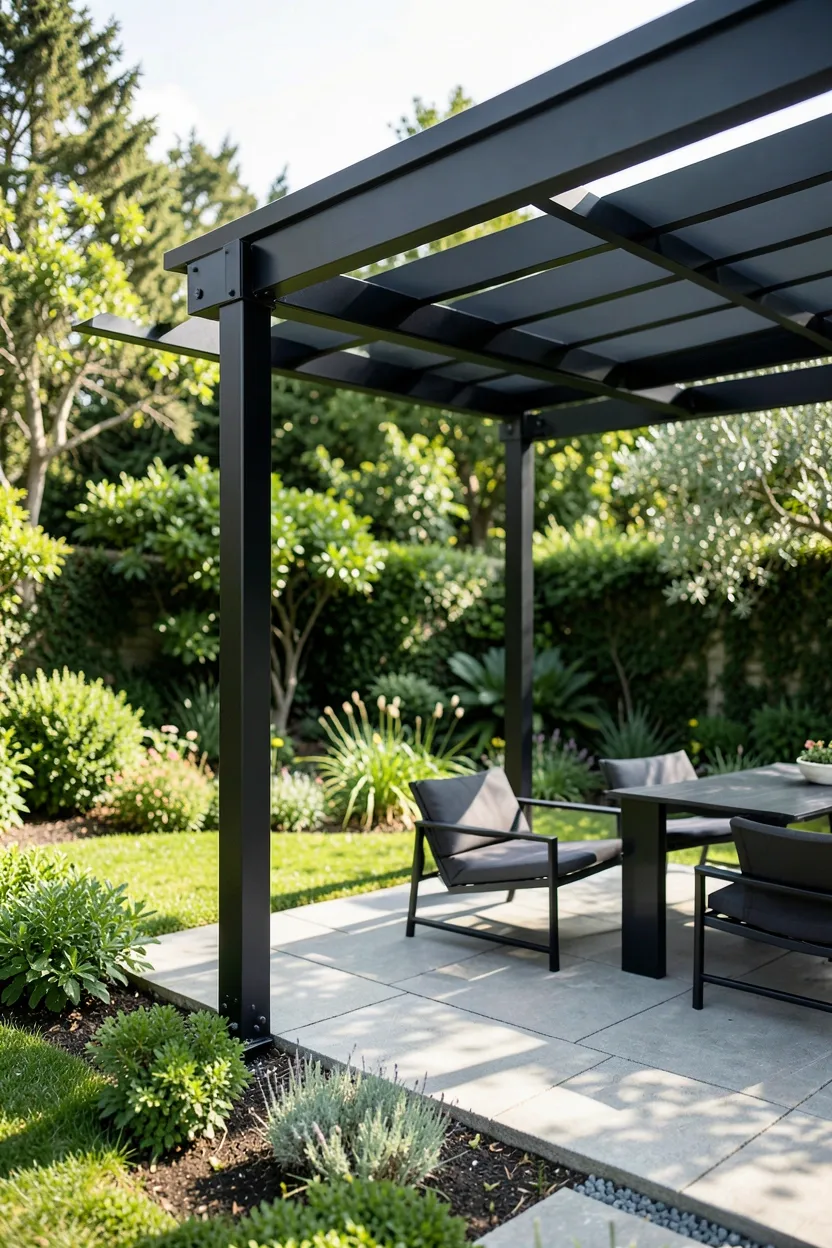Pergola with Hanging Plants