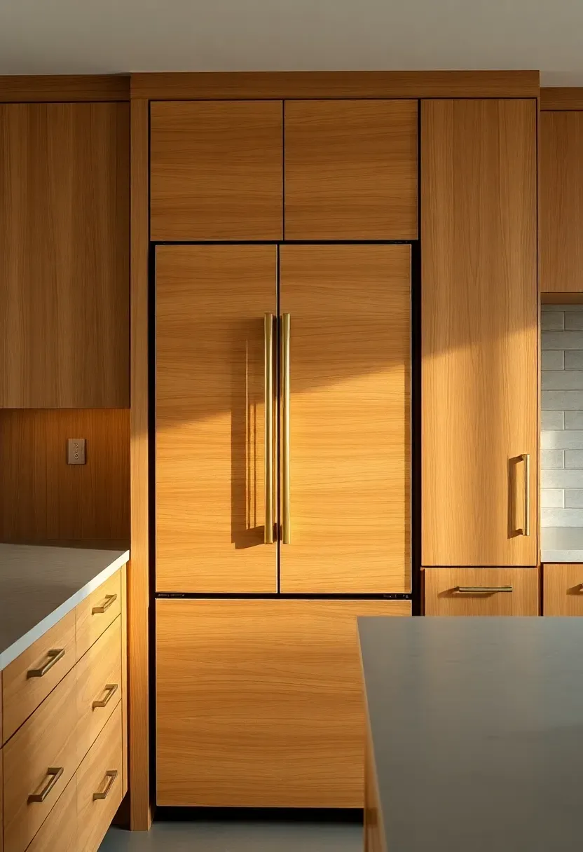 Panel-ready fridge in wood