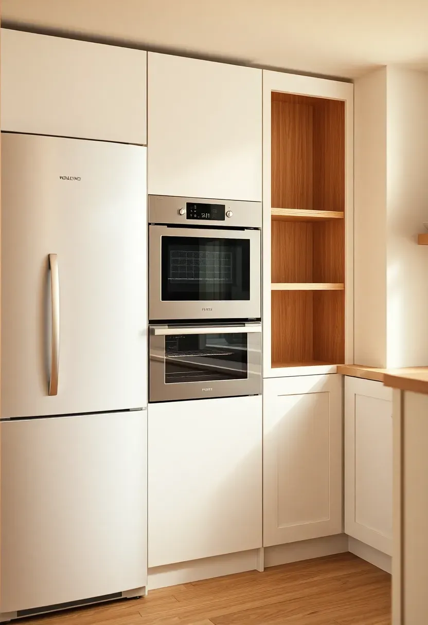 Integrated appliance wall with hidden grip